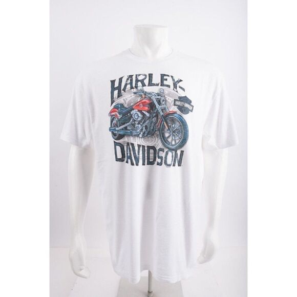 Harley-Davidson Other - Harley-Davidson Mens Graphic T-Shirt Top XL Flag Rommel Scranton PA Biker